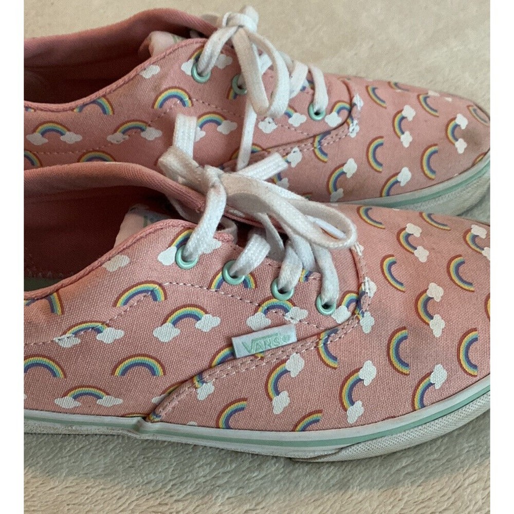 Vans Classic Pink Rainbow Skate Shoe Lace Up Women's 5 Pride LGBTQ Canvas